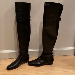 Christian Louboutin thigh high boots +low heel
